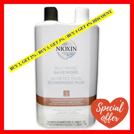 System 3 Kit By Nioxin For Unisex - 33.8 Oz Shampoo Conditioner