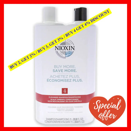 System 4 Kit By Nioxin For Unisex - 2 Pc 33.8 Oz Shampoo Conditioner