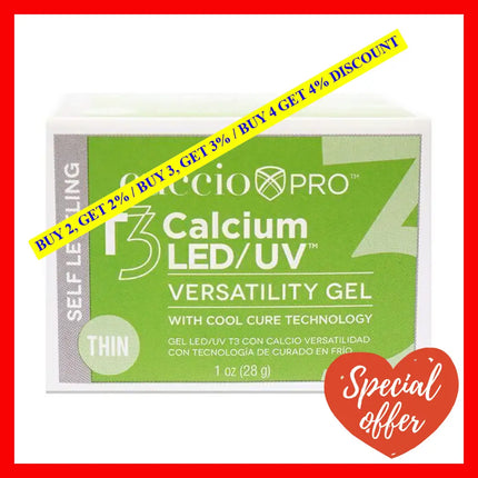 T3 Calcium Versatility Gel - Self Leveling Pink By Cuccio Pro For Women 1 Oz Nail