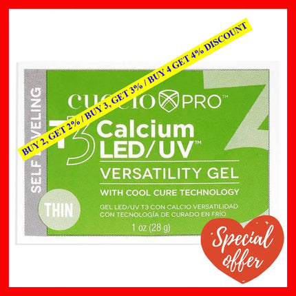 T3 Calcium Versatility Gel - Self Leveling White By Cuccio Pro For Women 1 Oz Nail