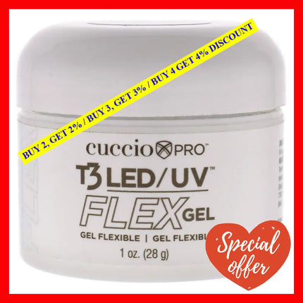 T3 Led-Uv Flex Gel - White By Cuccio Pro For Women 1.0 Oz Nail