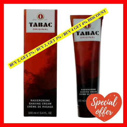 Tabac By Maurer & Wirtz 3.4 Oz Shaving Cream For Men