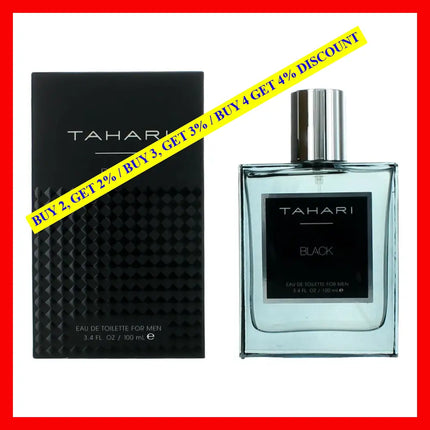 Tahari Black By Elie 3.4 Oz Eau De Toilette Spray For Men