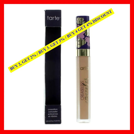 Tarte Creaseless Concealer By.22 Oz - 34H Medium Honey