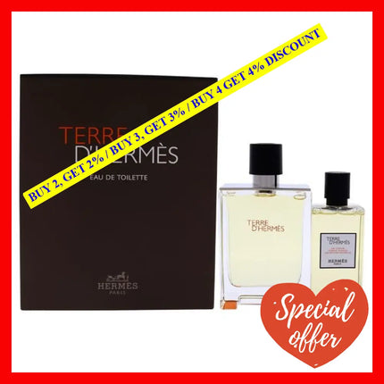 Terre Dhermes By Hermes For Men - 2 Pc Gift Set 3.3Oz Edt Spray 2.7Oz Hair And Body Shower Gel