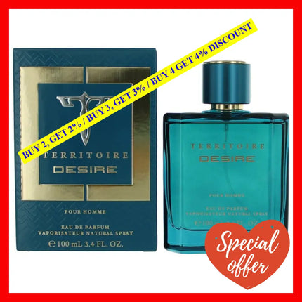 Territoire Desire By Yzy 3.4 Oz Eau De Parfum Spray For Men