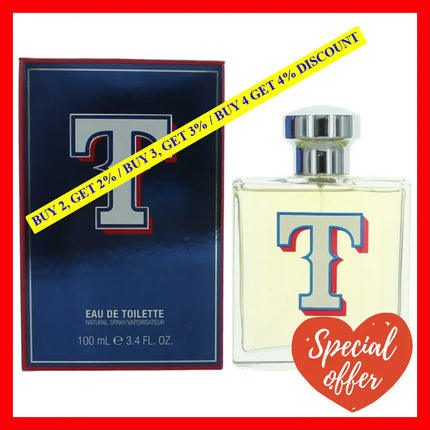 Texas Rangers By 3.4 Oz Eau De Toilette Spray For Men