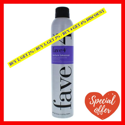 Texture Takeover Oomph Enhancing By Fave4 For Unisex - 8 Oz Hairspray