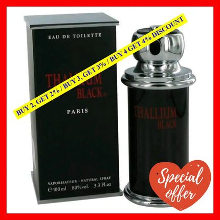 Thallium Black By Jacques Evard 3.3 Oz Eau De Toilette Spray For Men