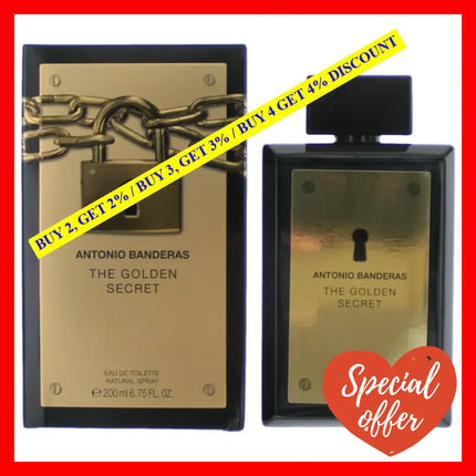 The Golden Secret By Antonio Banderas 6.7 Oz Eau De Toilette Spray For Men