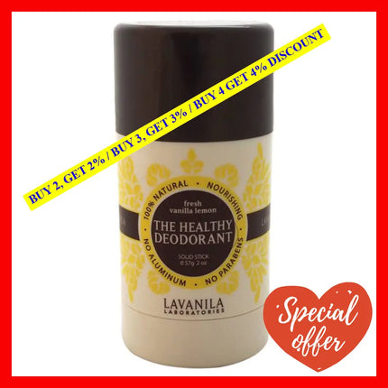 The Healthy Deodorant - Fresh Vanilla Lemon By Lavanila For Women 2 Oz Stick