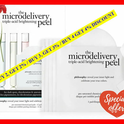 The Microdelivery Triple-Acid Brightening Peel Pad By Philosophy For Unisex - 12 Pc Pads