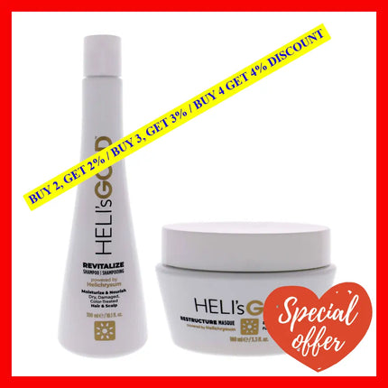 The Revival Series Kit By Helis Gold For Unisex - 2 Pc 10.1Oz Revitalize Shampoo 3.3Oz Restructure