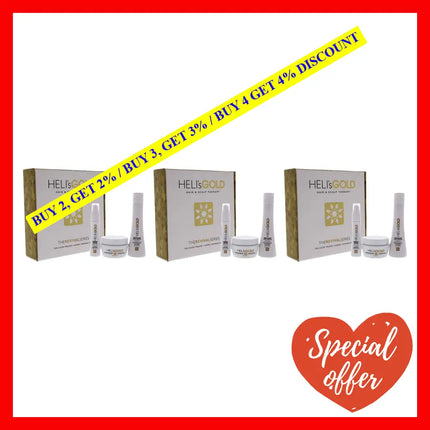 The Revival Series Travel Kit By Helis Gold For Unisex - 3 Pc 3.3Oz Revitalize Shampoo Restructure