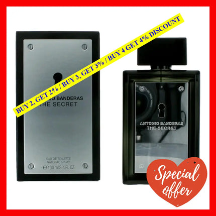 The Secret By Antonio Banderas 3.4 Oz Eau De Toilette Spray For Men