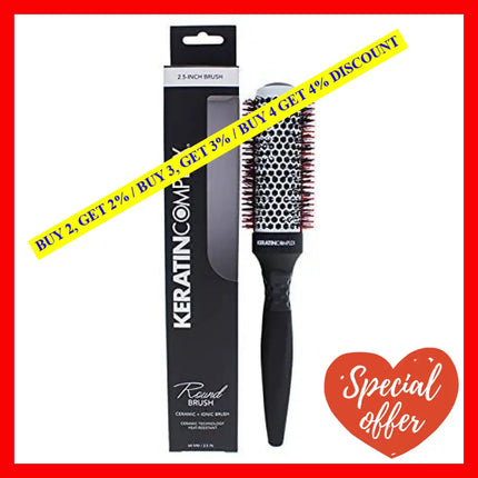 Thermal Round Brush By Keratin Complex For Unisex - 2.5 Inch Hair