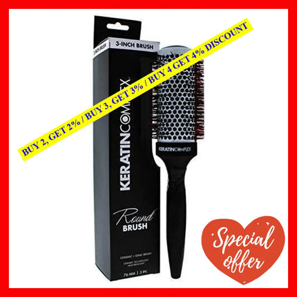 Thermal Round Brush By Keratin Complex For Unisex - 3 Inch Hair