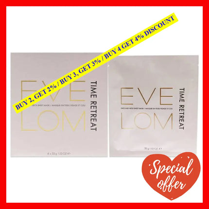 Time Retreat Face And Neck Sheet Mask By Eve Lom For Unisex - 4 Pc