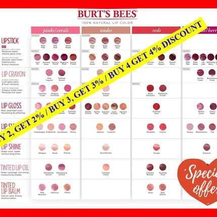 Tinted Lip Balm - Pink Blossom By Burts Bees For Unisex 0.15 Oz