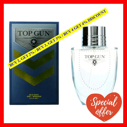 Top Gun Chevron By 3.4 Oz Eau De Toilette Spray For Men