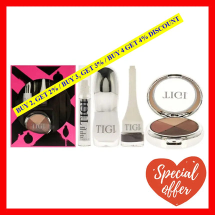 Total Knockout Set By Tigi For Women - 4 Pc 0.301Oz Hight Density Quad Eyeshadow Love Affair 0.11Oz