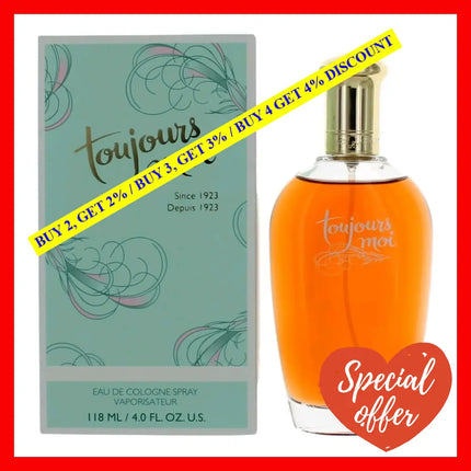 Toujours Moi By Dana 4 Oz Eau De Cologne Spray For Women