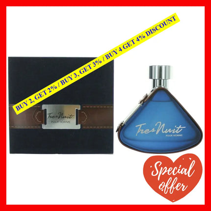 Tres Nuit Pour Homme By Armaf 3.4 Oz Eau De Toilette Spray For Men