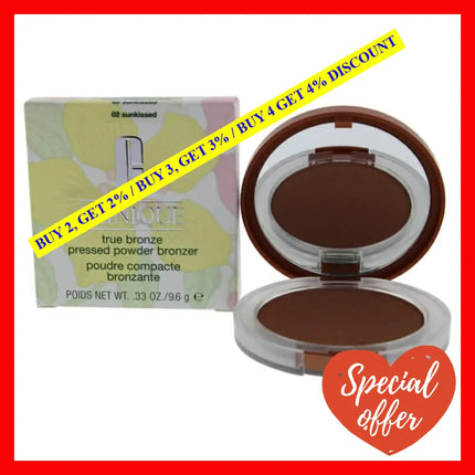 True Bronze Pressed Powder Bronzer - 02 Sunkissed By Clinique For Women 0.33 Oz