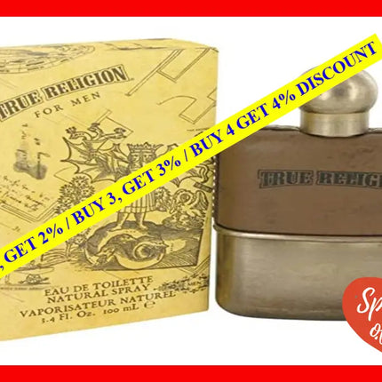 True Religion By For Men - 3.4 Oz Edt Spray