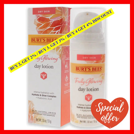 Truly Glowing Day Lotion - Dry Skin By Burts Bees For Unisex 1.8 Oz Moisturizer