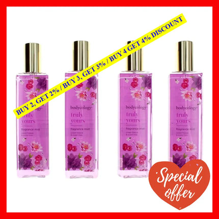 Truly Yours By Bodycology 4 Pack 8 Oz Fragrance Mist For Women