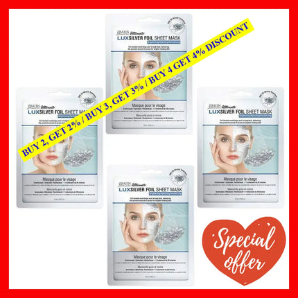 Ultimate Luxsilver Foil Sheet Mask By Satin Smooth For Women - 1 Pc