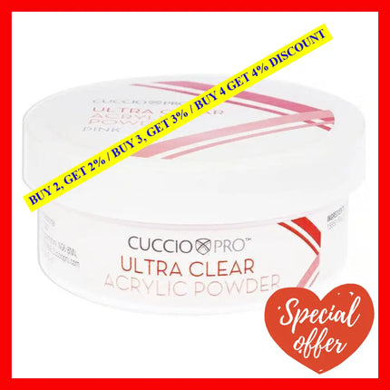 Ultra Clear Acrylic Powder - Pink By Cuccio Pro For Women 1.6 Oz