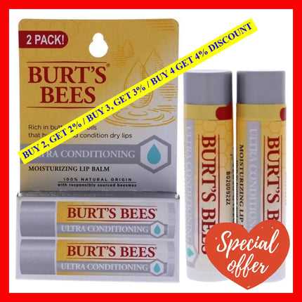 Ultra Conditioning Lip Balm Twin Pack By Burts Bees For Unisex - 2 X 0.15 Oz