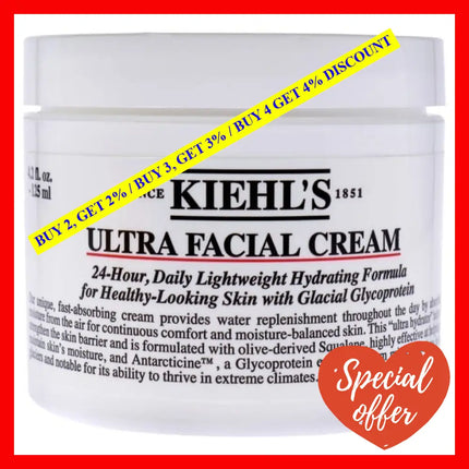 Ultra Facial Cream By Kiehls For Unisex - 4.2 Oz