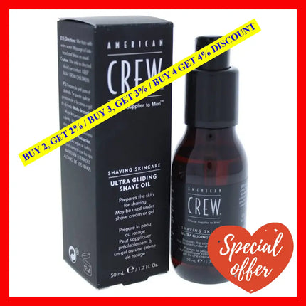 Ultra Gliding Shave Oil By American Crew For Men - 1.7 Oz