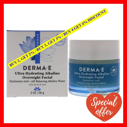 Ultra Hydrating Alkaline Overnight Facial By Derma-E For Unisex - 2 Oz Gel