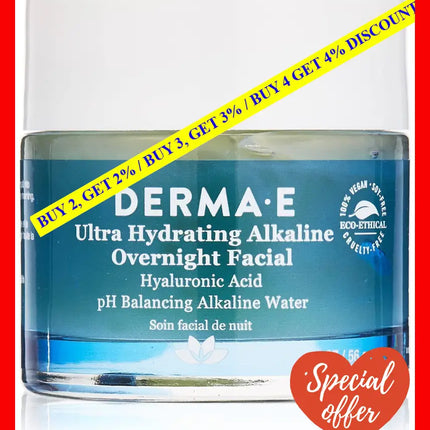 Ultra Hydrating Alkaline Overnight Facial By Derma-E For Unisex - 2 Oz Gel