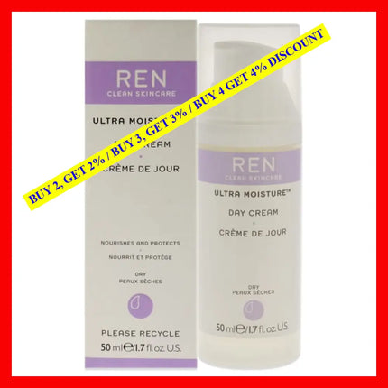 Ultra Moisture Day Cream By Ren For Unisex - 1.7 Oz