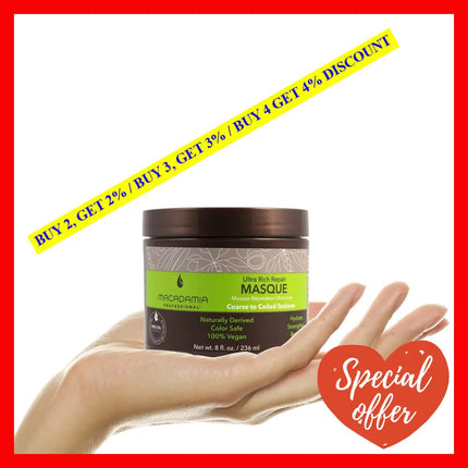 Ultra Rich Repair Masque By Macadamia Oil For Unisex - 8 Oz