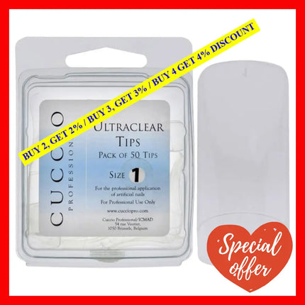 Ultraclear Tips - 1 By Cuccio Pro For Women 50 Pc Acrylic Nails