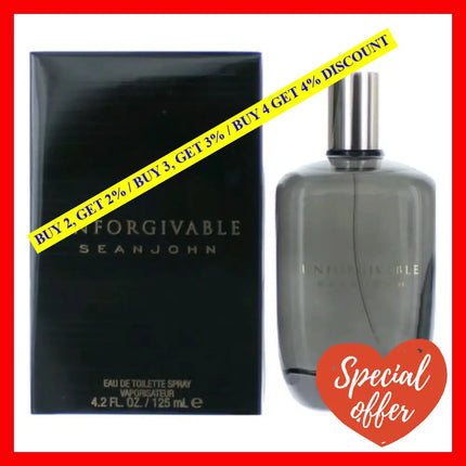 Unforgivable By Sean John 4.2 Oz Eau De Toilette Spray For Men