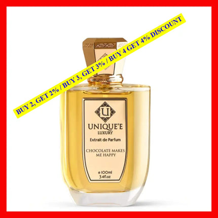 Unique’e Luxury Chocolate Makes Me Happy Extrait De Parfum Spray 3.4Oz - 100Ml