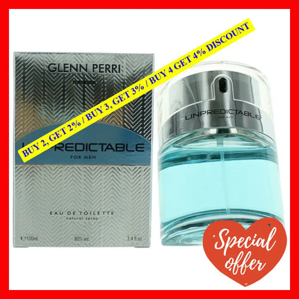 Unpredictable By Glenn Perri 3.4 Oz Eau De Toilette Spray For Men