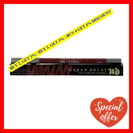 Urban Decay 24/7 Glide On Lip Pencil By.04 Oz Longwear - Rush