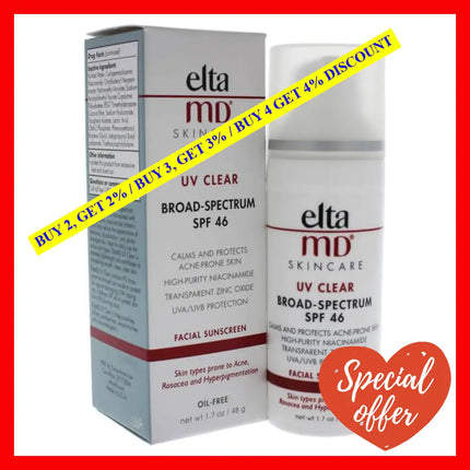 Uv Clear Facial Sunscreen Spf 46 By Eltamd For Unisex - 1.7 Oz