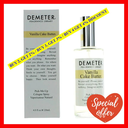 Vanilla Cake Batter By Demeter 4 Oz Cologne Spray For Women