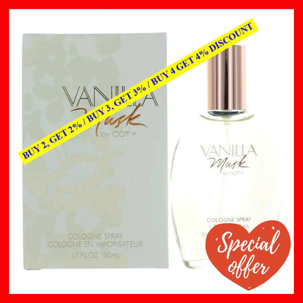 Vanilla Musk By Coty 1.7 Oz Cologne Spray For Women