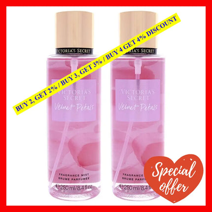 Velvet Petals By Victorias Secret For Women - 8.4 Oz Fragrance Mist Pack Of 2