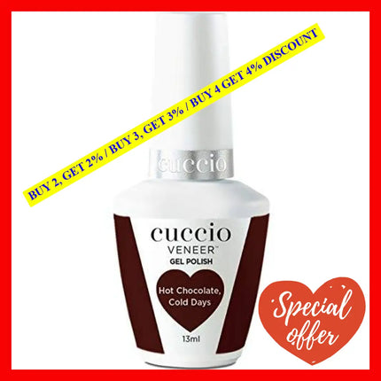 Veneer Soak Off Gel - Hot Chocolate-Cold Days By Cuccio Colour For Women 0.44 Oz Nail Polish